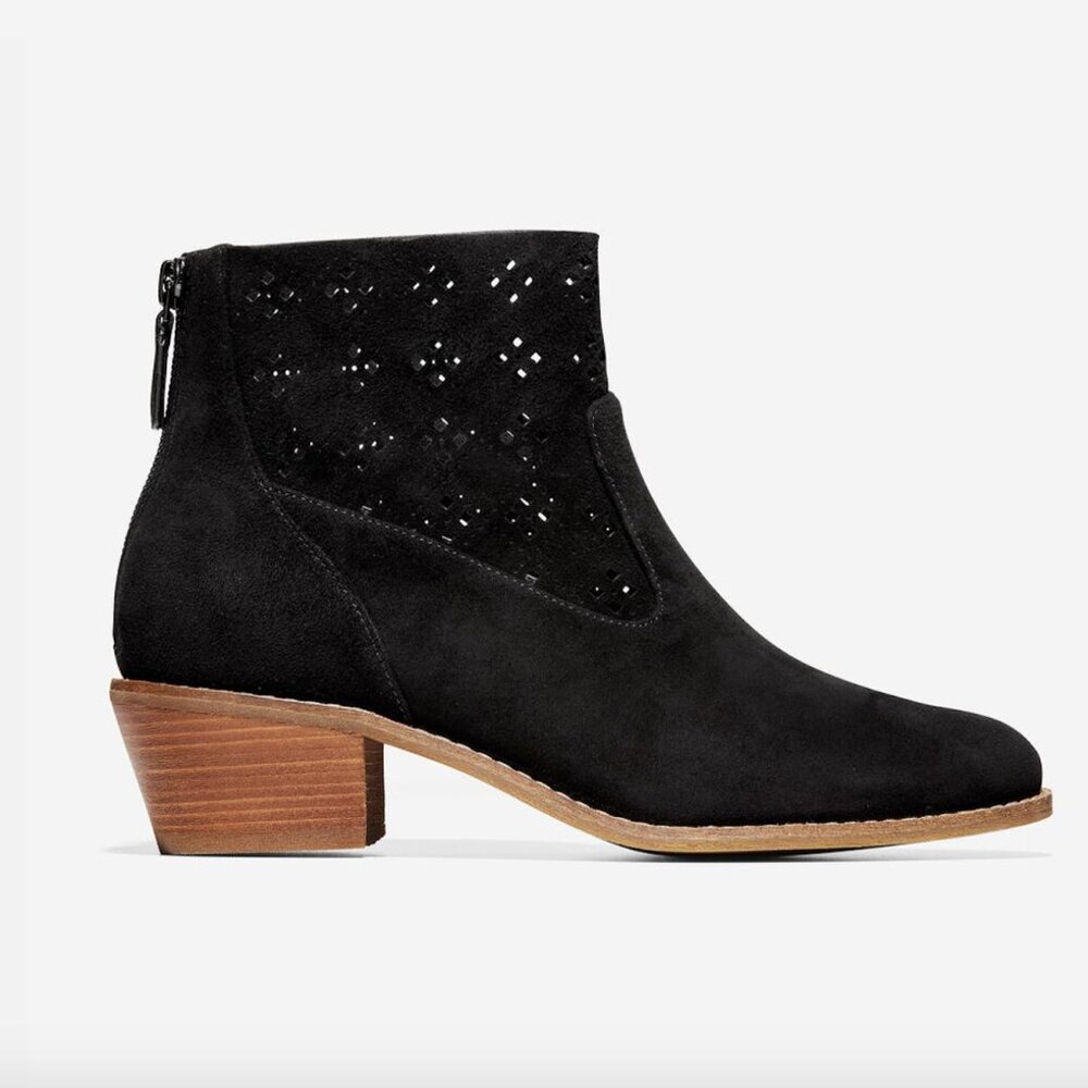 NIB Cole Haan Jayne Suede Bootie Black Size 6B